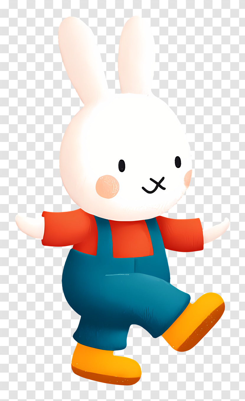 Miffy Dancing - Jumping Rabbit In Overalls Transparent PNG