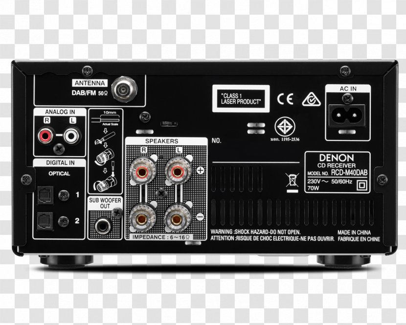 Audio System Denon D-M40DAB , High Fidelity DENON RCD-M40 DAB Mini - West Coast Transparent PNG