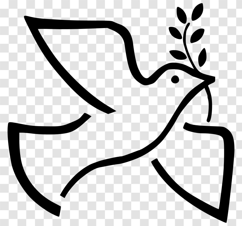 Peace Symbols Doves As Olive Branch Clip Art - DOVE Transparent PNG