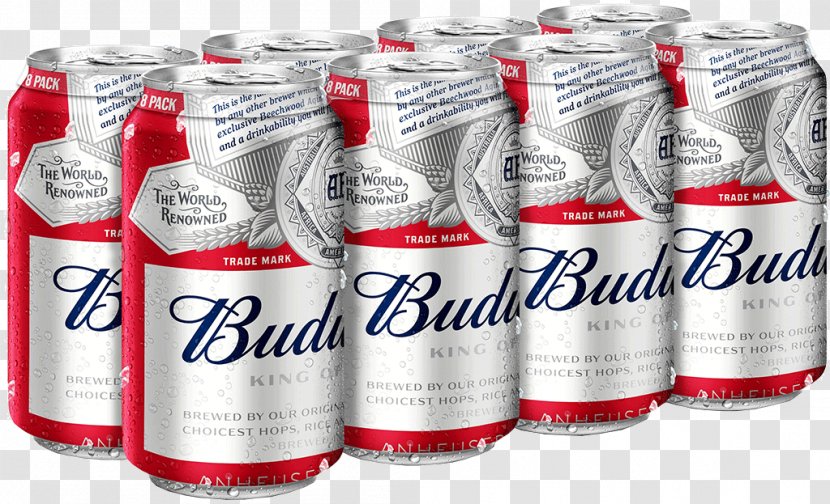 Beer Budweiser Fizzy Drinks Pale Lager Alcoholic Drink - Aluminum Can Transparent PNG