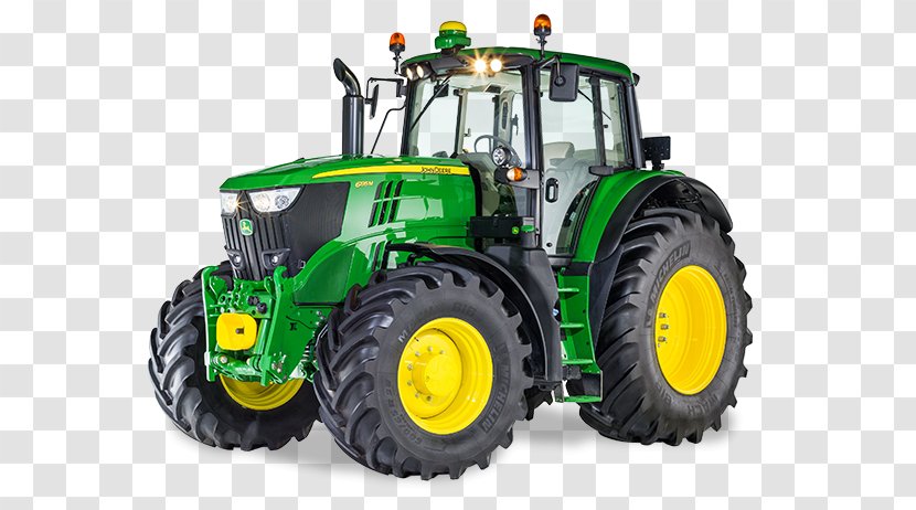 John Deere Tractor Agricultural Machinery Agriculture Farm - Automotive Wheel System Transparent PNG