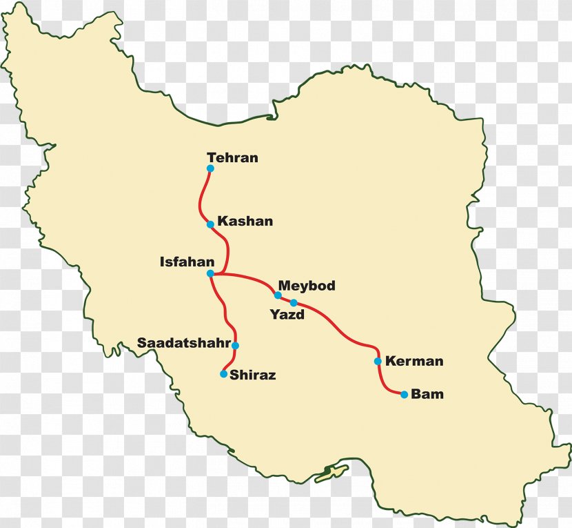 Train Rail Transport Kashan Map Ray - Ziyarid Dynasty Transparent PNG