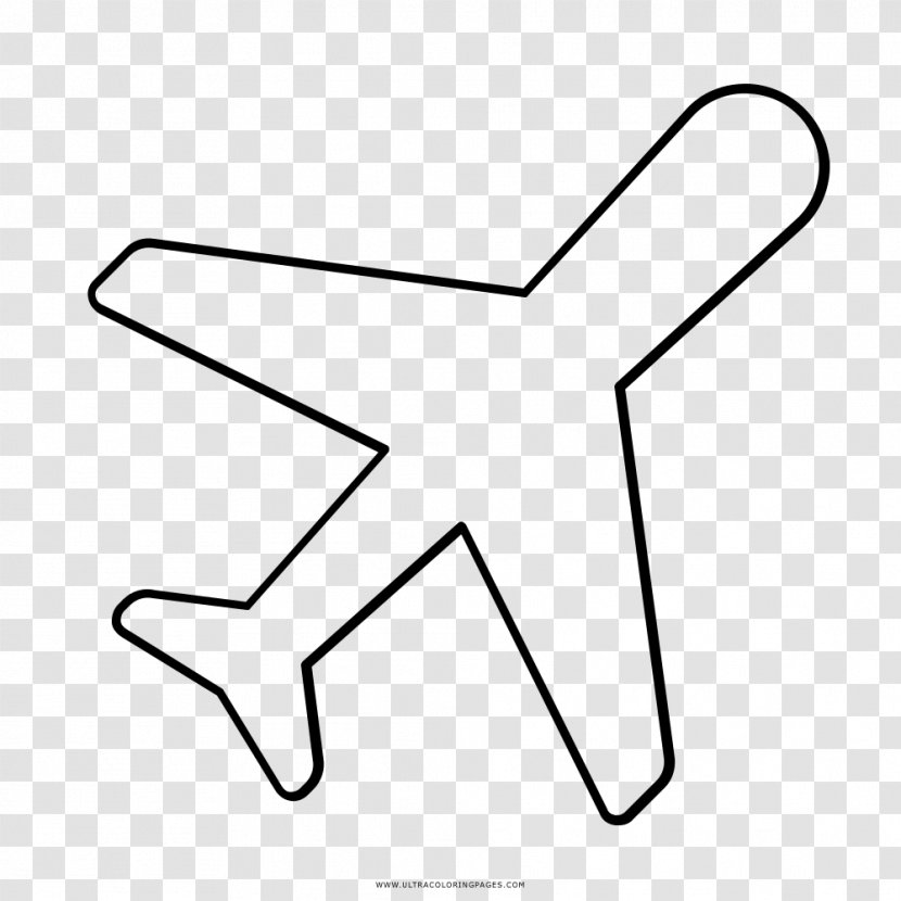 Airplane Drawing Coloring Book - Text Transparent PNG