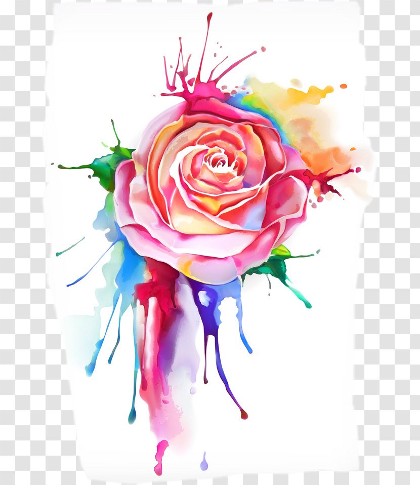 Garden Roses Floral Design Watercolor Painting - Rose Order Transparent PNG
