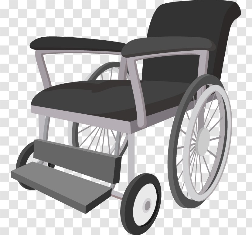 Wheelchair Cartoon Illustration - Wheel - Vector Transparent PNG