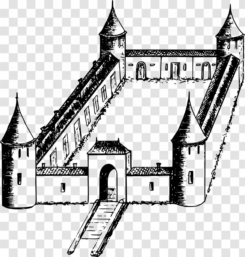 Fortification Castle Clip Art - Medieval Architecture Transparent PNG