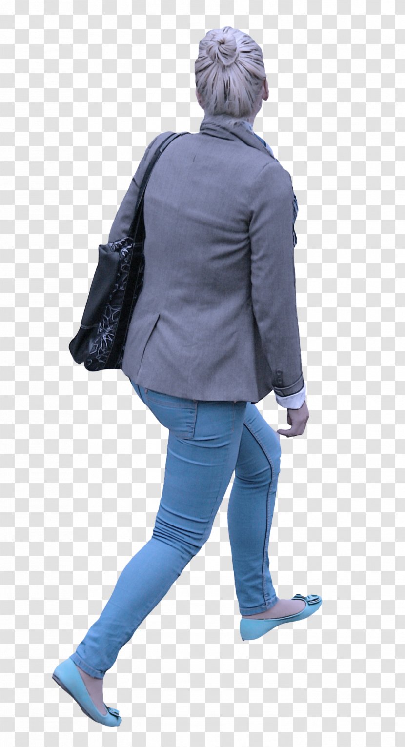 Blue Clothing Standing Jeans Jacket - Footwear Denim Transparent PNG