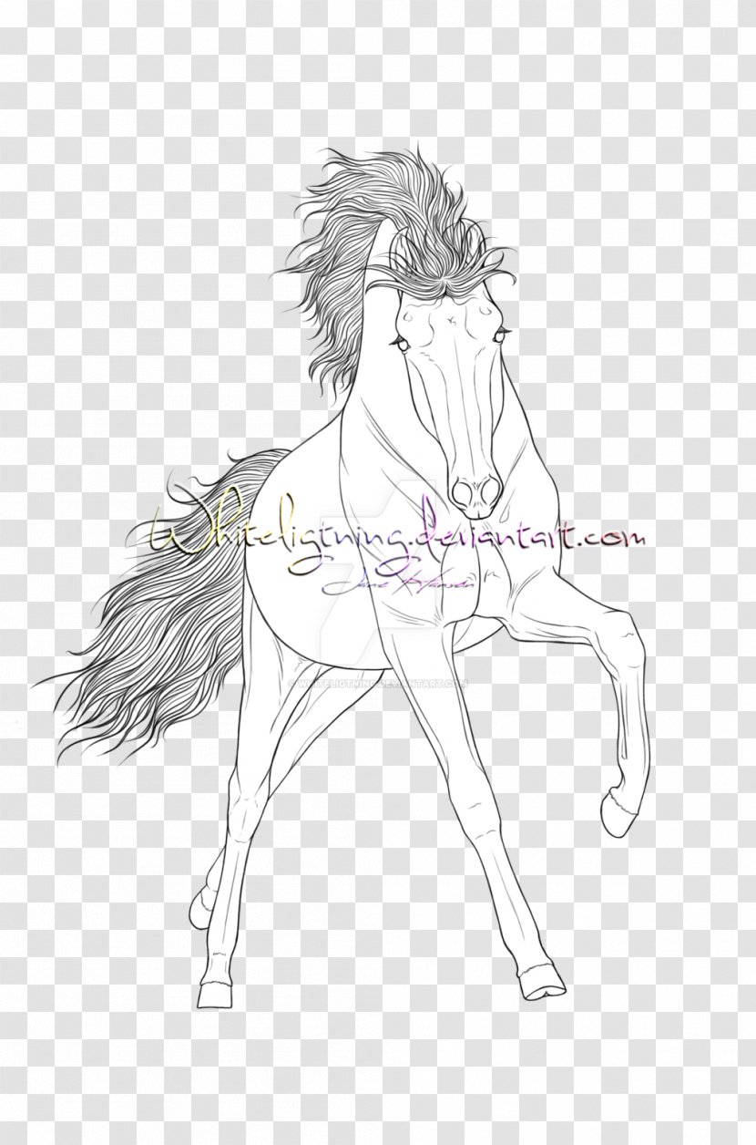 Mane Mustang Bridle Pack Animal Sketch - Monochrome Transparent PNG