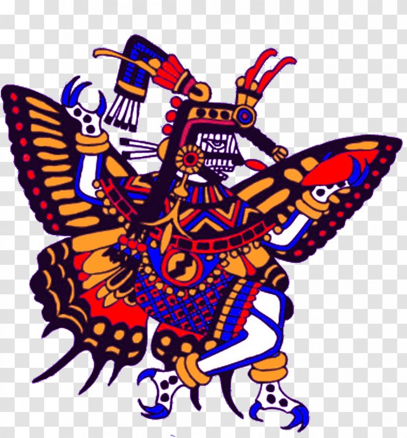 Itzpapalotl Obsidian Butterfly Aztec Maya Civilization Xochiquetzal - Native American Warrior Drawing Transparent PNG