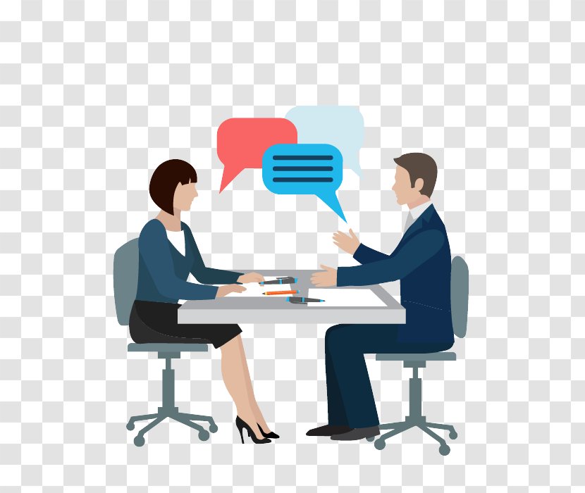 Job Sitting Conversation Furniture Interaction - Computer Desk Employment Transparent PNG