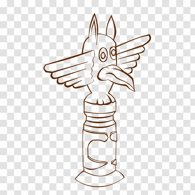 Totem Pole Coloring Book Drawing - Joint - Wing Transparent PNG