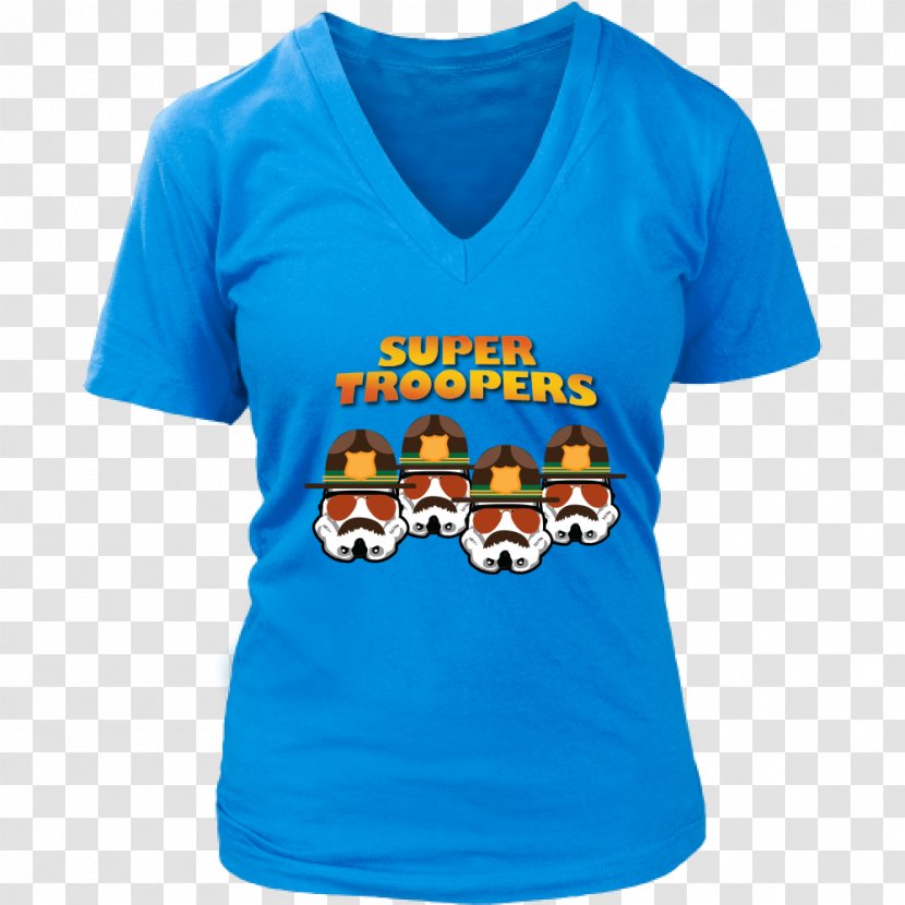 T-shirt Neckline Clothing Hoodie - Electric Blue - Super Woman Transparent PNG