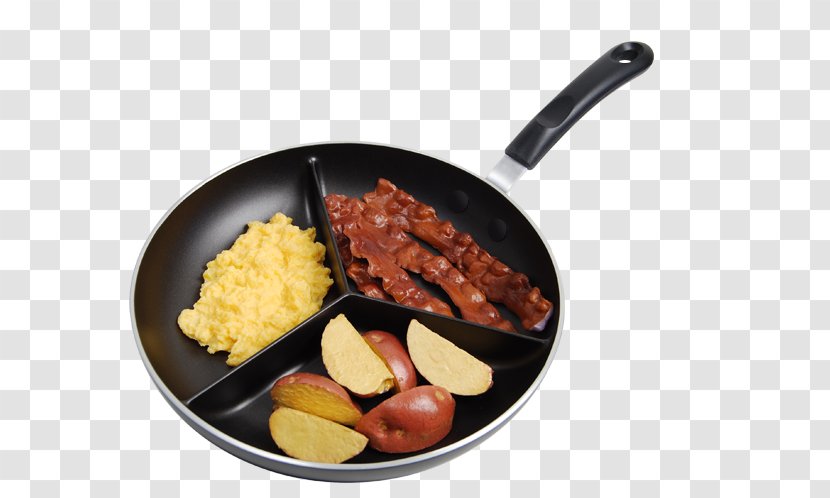 Frying Pan Scrambled Eggs Dish Tableware - Nonstick Surface Transparent PNG