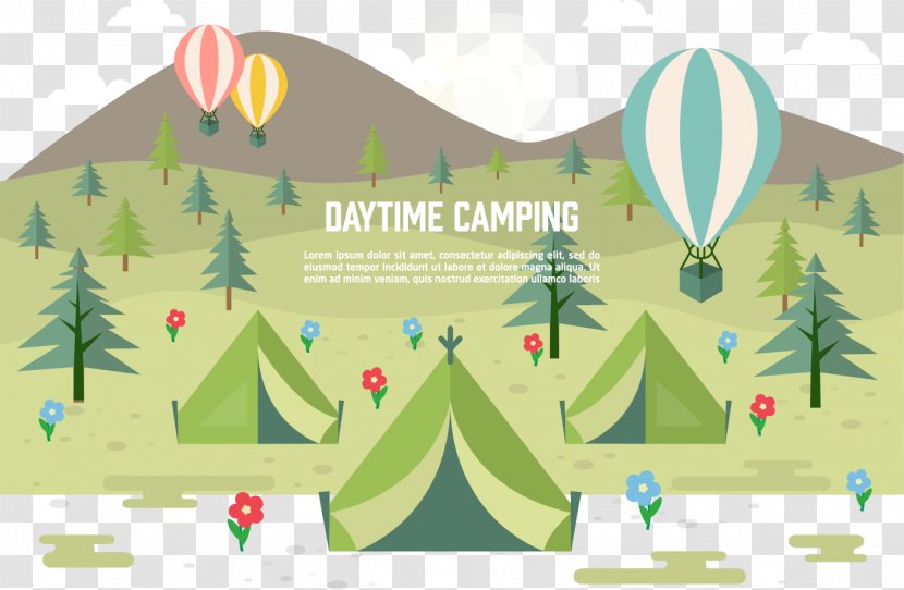 Camping Tent Outdoor Recreation Illustration - Green - Field Transparent PNG
