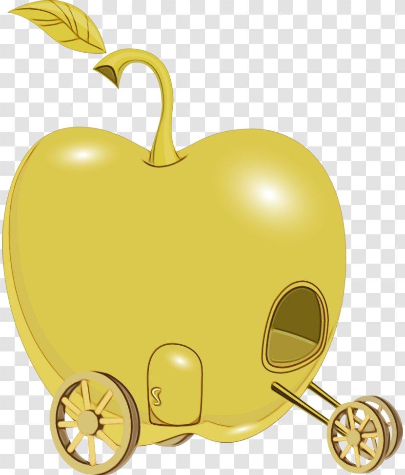 Yellow Clip Art Vehicle Fruit Plant - Metal Apple Transparent PNG
