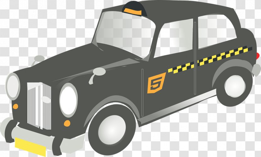 Taxi TX4 Hackney Carriage Clip Art - Inkscape Transparent PNG