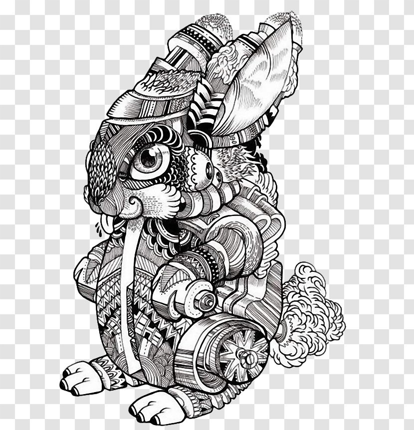 Drawing Art Illustration - Flower - Rabbit Soldiers Transparent PNG