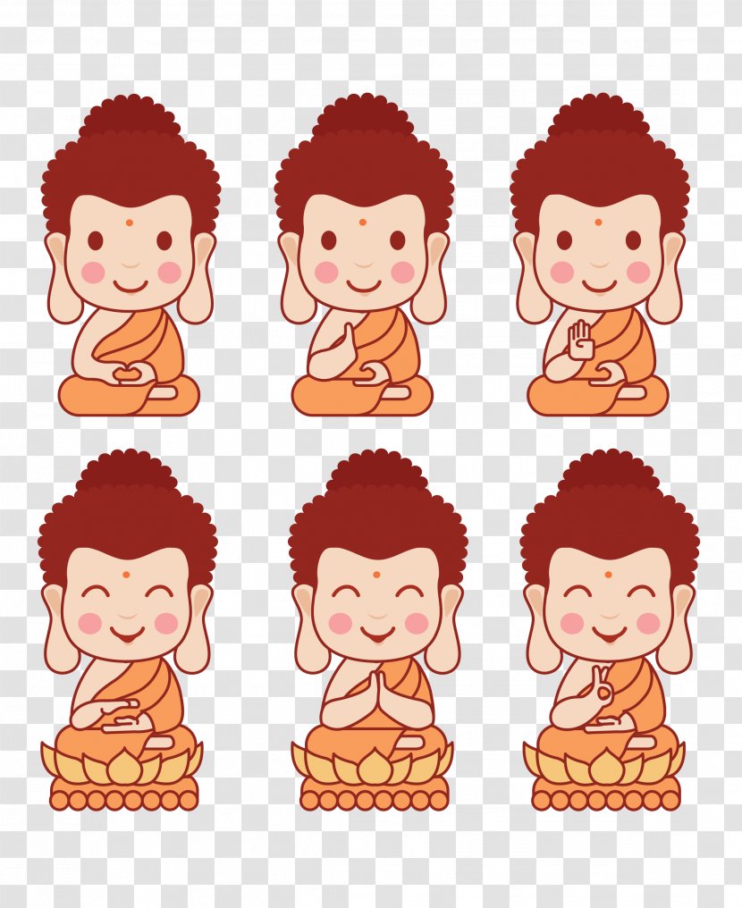 Illustration - Child - Cartoon Buddha Download Transparent PNG