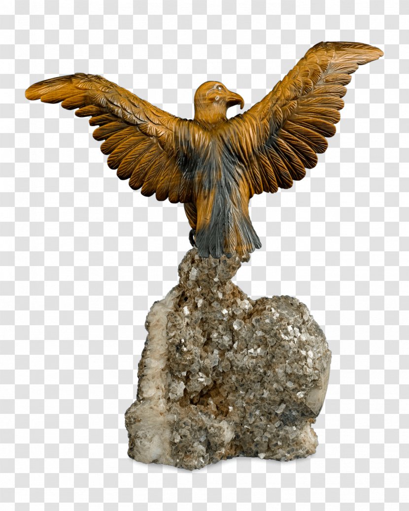 Tiger's Eye Figurine Sculpture Eagle - Calcite - Tiger Transparent PNG