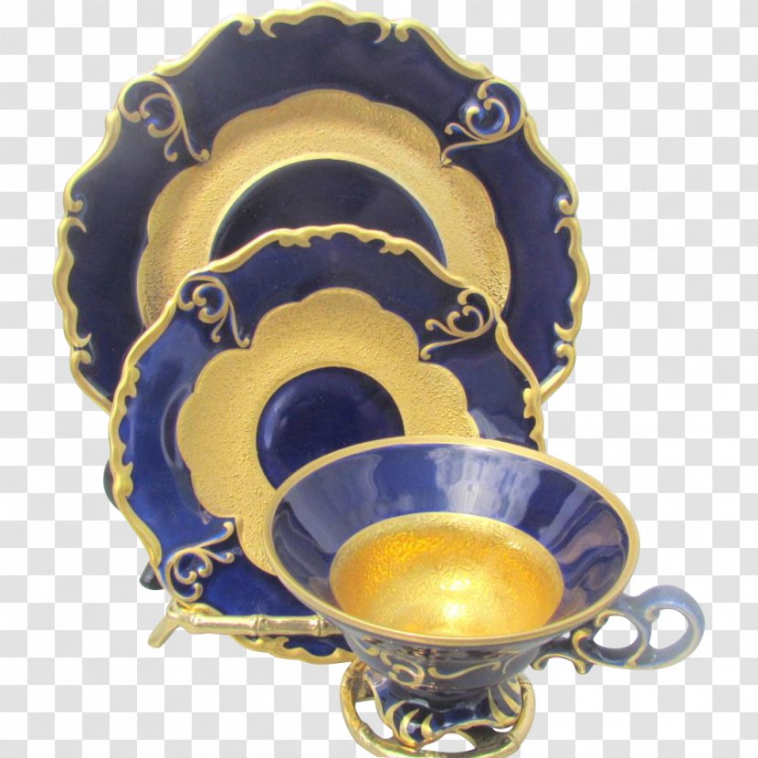 Porcelain Tableware Cobalt Blue Saucer Table-glass - Footed Glass Dessert Dishes Transparent PNG