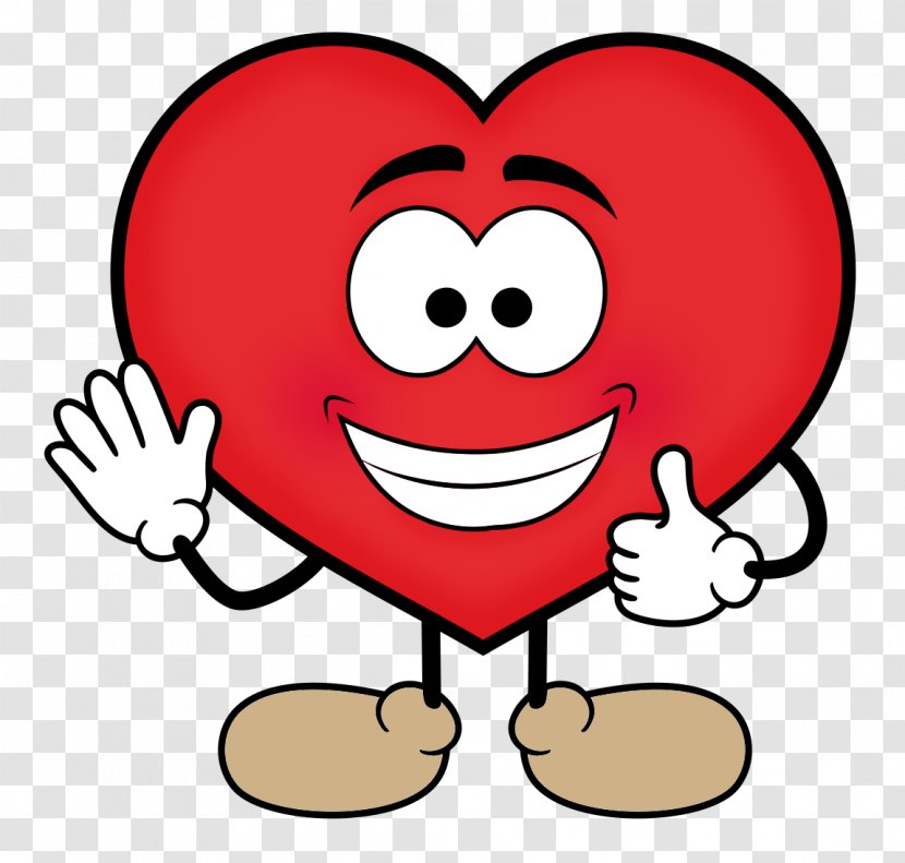 Heart Smiley Face - Cartoon Transparent PNG