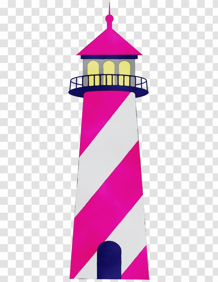 Lighthouse Tower Pink Magenta - Paint Transparent PNG