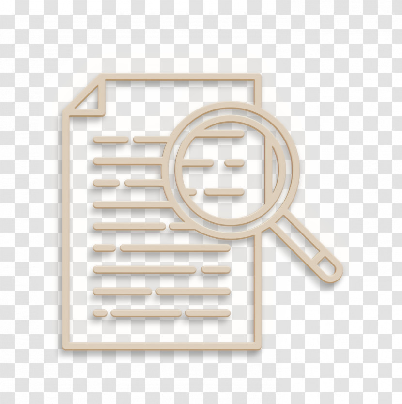 Search Icon Linear Detailed High School Elements Icon Test Icon Transparent PNG