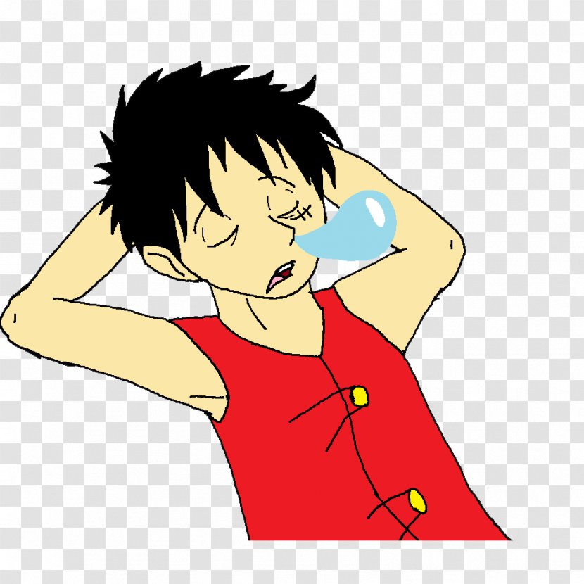 Monkey D. Luffy Nose Sleep Caccola - Frame - A Boy With Hand-painted Sleeping Bubbles Transparent PNG