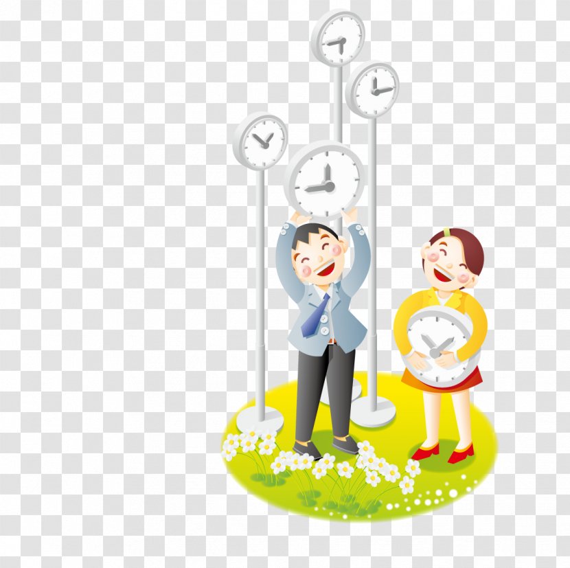 Graphic Design Cartoon Illustration - Play - In The Clock Friends Transparent PNG