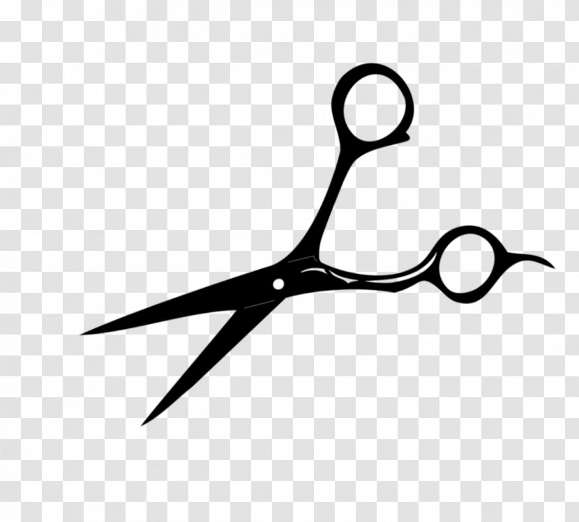 Hair Logo - Shear - Blackandwhite Transparent PNG