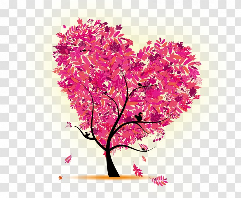 Tree Shaping Heart - Flower Arranging - Hand-painted Transparent PNG