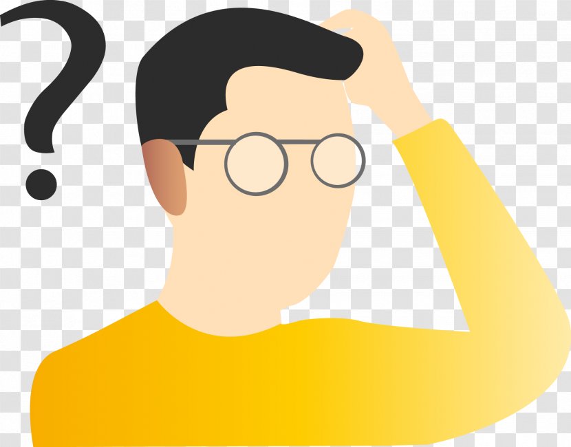 Question Mark Information - Drawing - Puzzled Man Vector Transparent PNG