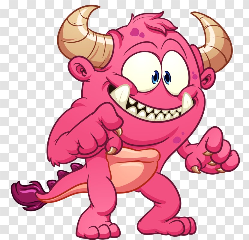 Cartoon Clip Art Pink Animated Fictional Character - Animal Figure - Sticker Animation Transparent PNG