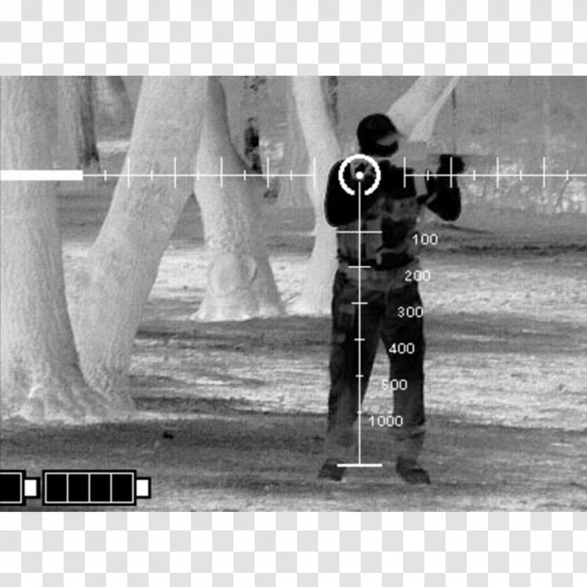 Thermal Weapon Sight Trijicon Infrared - Black And White - Night Vision Device Transparent PNG