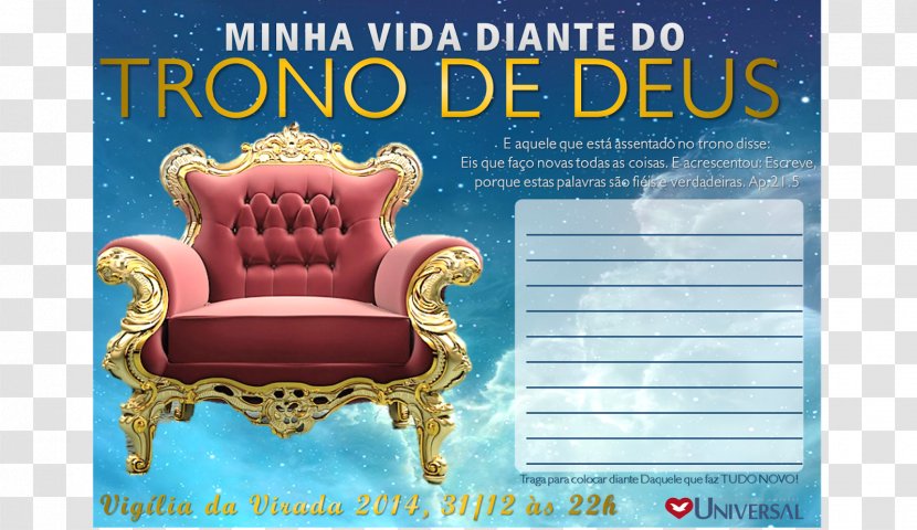 Chair Universal Church Of The Kingdom God Força Jovem Throne - Email Transparent PNG