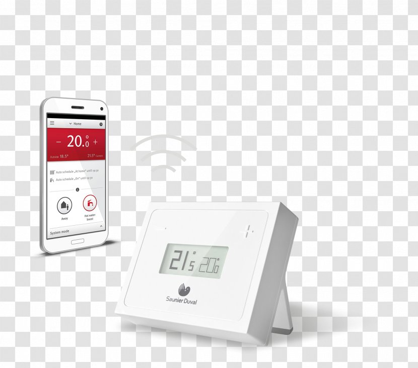 Programmable Thermostat Boiler Vaillant Group Wi-Fi - Electronics Accessory - Water Thermos Transparent PNG