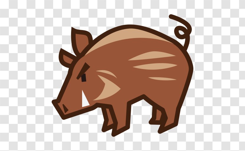 Wild Boar Emoji Sticker Common Warthog SMS - Pig Like Mammal Transparent PNG