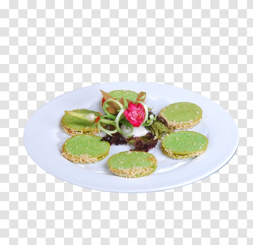 Green Tea Dim Sum Mochi Teacake - Plate - Product In Kind, Pie Transparent PNG