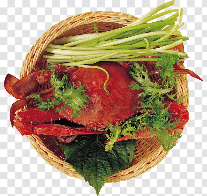 Crab Squid As Food Leaf Vegetable - Seashell - Pz Transparent PNG