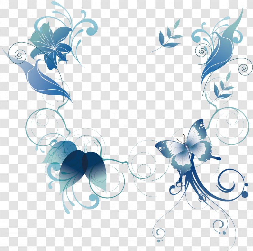 Poster Download Clip Art - Petal - Creative Cute Blue Winter Posters Transparent PNG