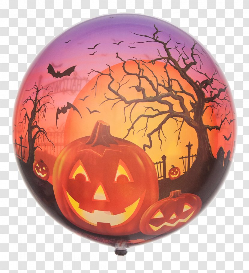 Jack-o'-lantern Balloon Halloween Party Pumpkin - Saison - Happy Transparent PNG