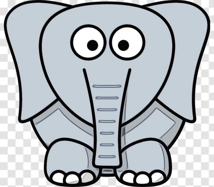 Elephant - Line Art - Coloring Book Snout Transparent PNG