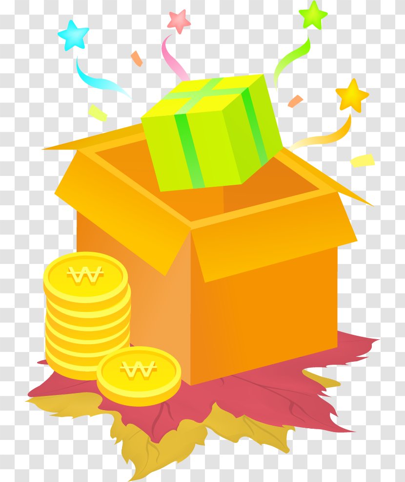 Cartoon Illustration - Ribbon - Decorative Box Transparent PNG