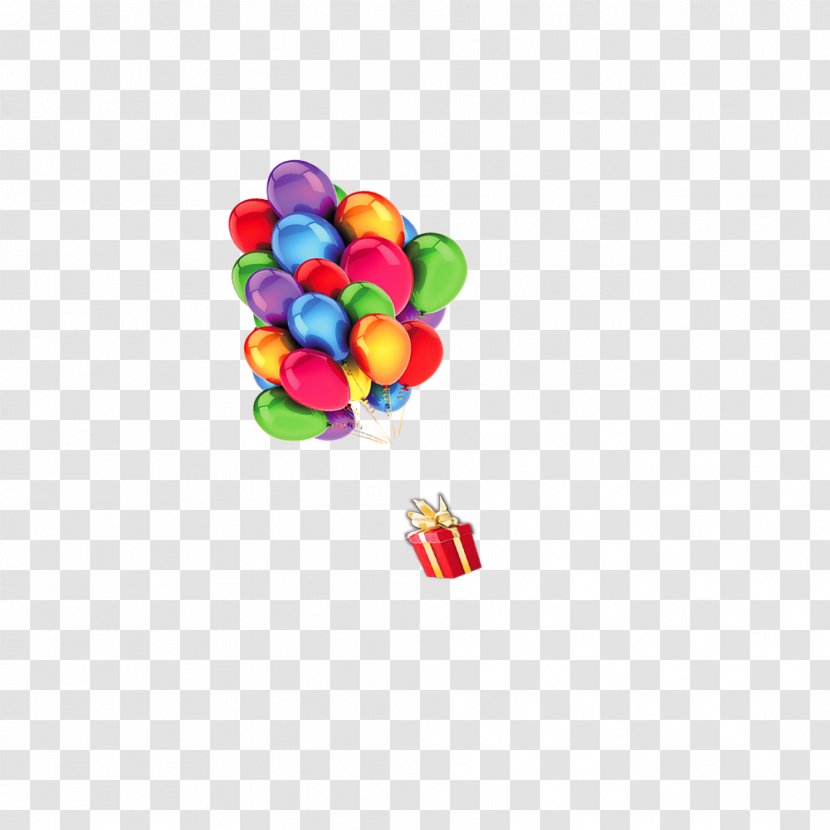 Balloon Gift - Colorful Material Transparent PNG