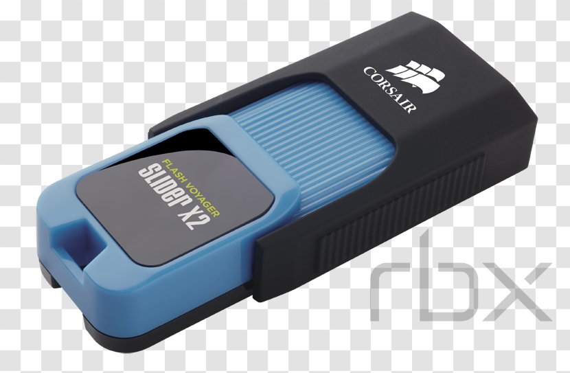 USB Flash Drives Corsair Voyager Slider X2 3.0 Computer Data Storage - Usb Transparent PNG