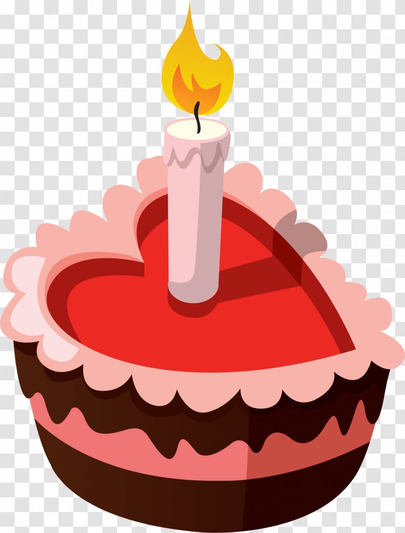 Birthday Cake Heart Valentine's Day Clip Art - Rose Transparent PNG