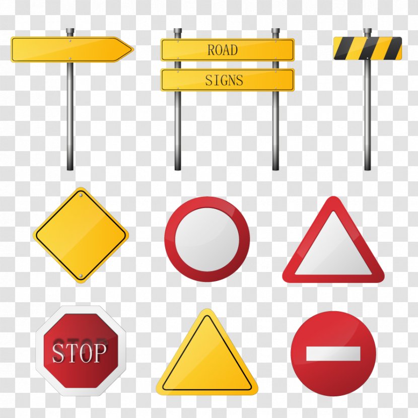 Euclidean Vector Road Transport Traffic Sign Icon - Signs Transparent PNG