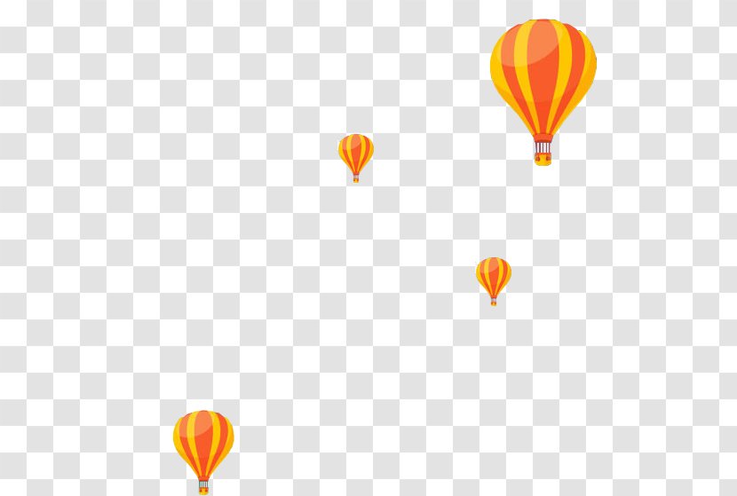 Balloon Cartoon - Orange - Flattened Hot Air Material Transparent PNG