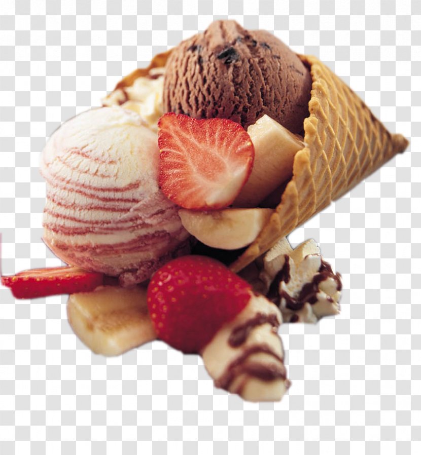 Ice Cream China Smoothie Sundae Waffle - Frozen Dessert - Strawberry Transparent PNG