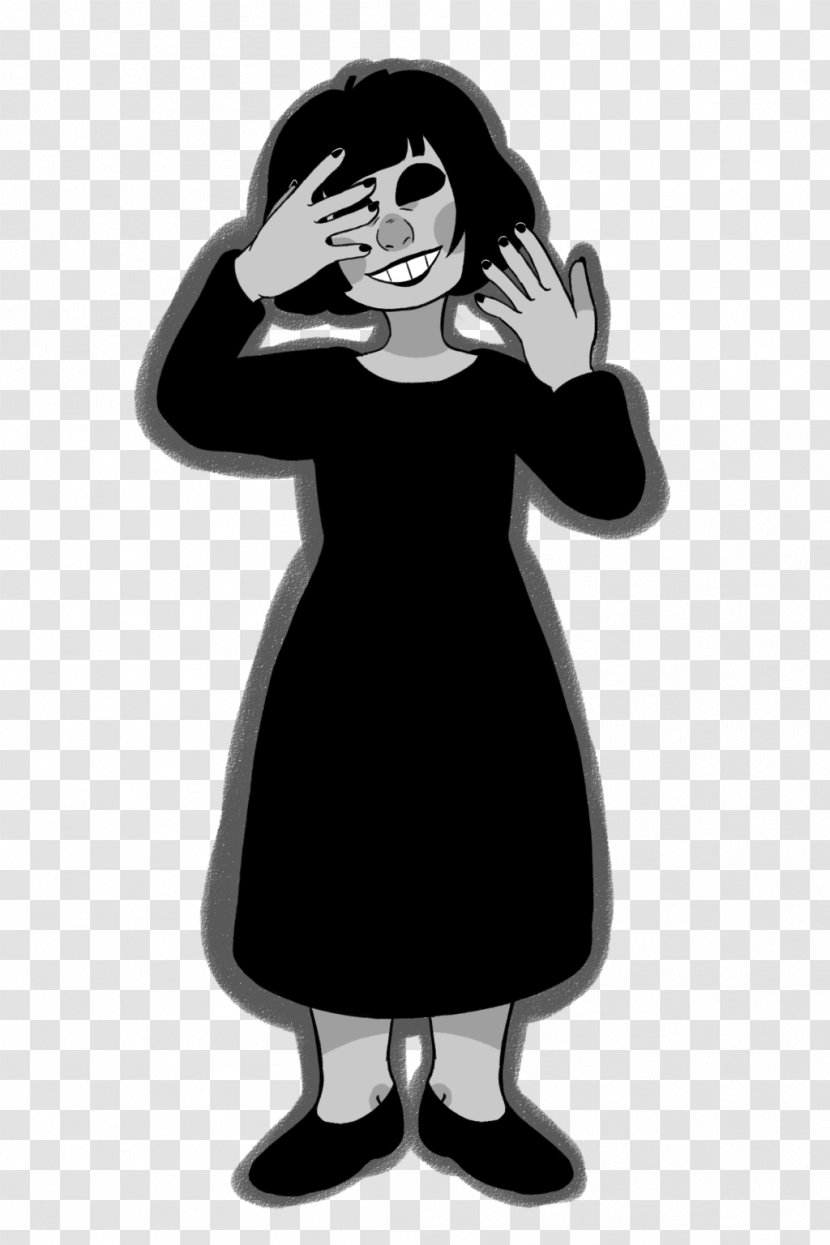 Black Cartoon Silhouette White Female Transparent PNG